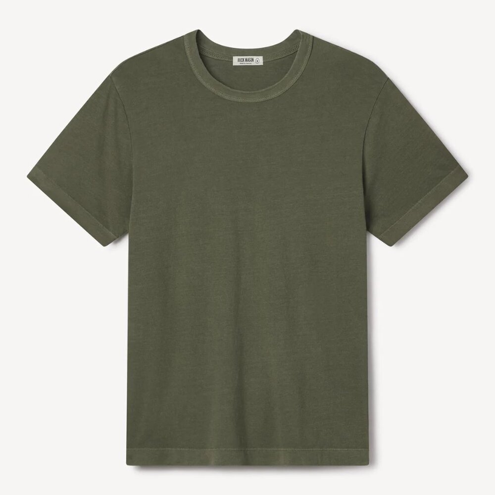 Buck Mason - Men's Olive/Army Green Tee - Size M